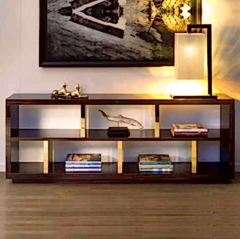 Lüks TÜRK Abanoz Kaplamalı Kitaplık