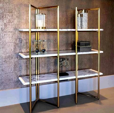 Sahte Mermer ve Altın Kaplama Teşhir Ünitesi